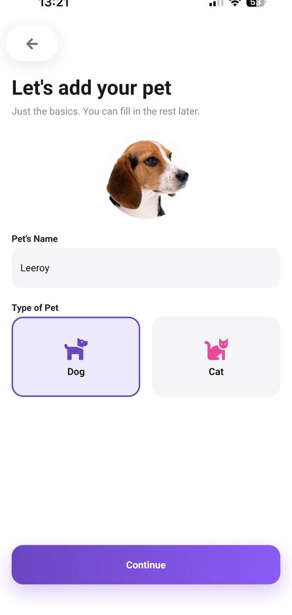 Add Health Event screen with Medication selected and dosage fields visible